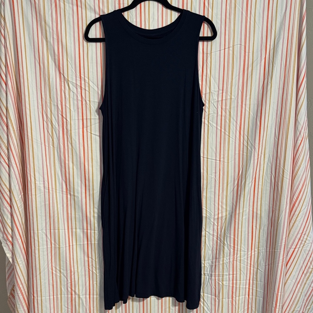 Time and Tru Navy Blue Midi Dress
